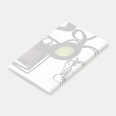 Groeten uit Philydion: Abstract Zwart & Wit Post-it® Notes (Schuin)