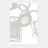 Groeten uit Philydion: Abstract Zwart & Wit Post-it® Notes (Voorkant)