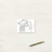 Groeten uit Philydion: Abstract Zwart & Wit Post-it® Notes (Op bureau)