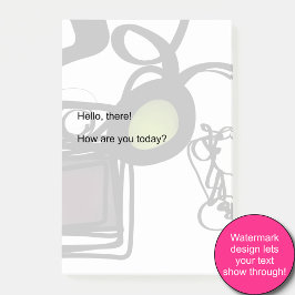 Groeten uit Philydion: Abstract Zwart & Wit Post-it® Notes