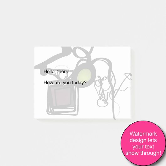 Groeten uit Philydion: Abstract Zwart & Wit Post-it® Notes