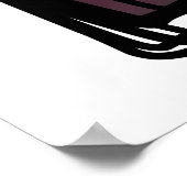 Groeten uit Philydion: Abstract zwart-wit Poster (Hoek)