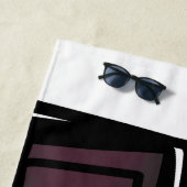 Groeten uit Philydion: Abstract Zwart & Wit Strandlaken (In situ)