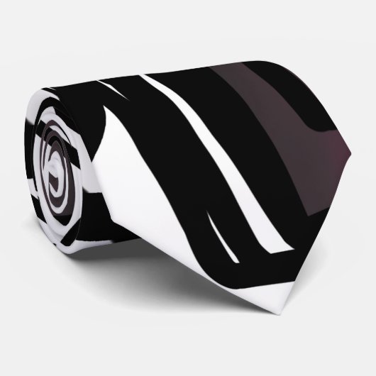 Groeten uit Philydion: Abstract zwart-wit Stropdas (Opgerold)