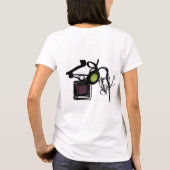Groeten uit Philydion: Abstract Zwart & Wit T-shirt (Achterkant)