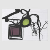 Groeten uit Philydion: Abstract Zwart & Wit Tissuepapier (Voorkant)