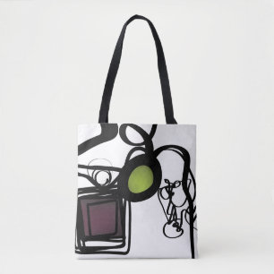 Groeten uit Philydion: Abstract Zwart & Wit Tote Bag
