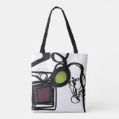 Groeten uit Philydion: Abstract Zwart & Wit Tote Bag (Achterkant)