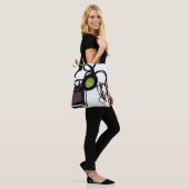 Groeten uit Philydion: Abstract Zwart & Wit Tote Bag (Op model)
