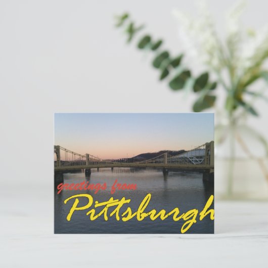 Groeten uit Pittsburgh Briefkaart (Staand voorkant)