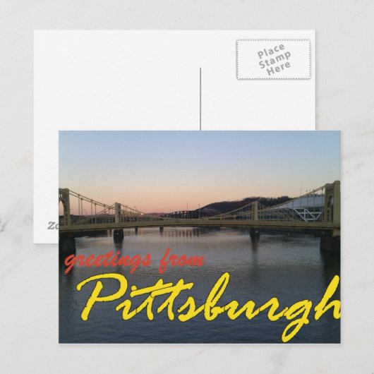 Groeten uit Pittsburgh Briefkaart (Voorkant / Achterkant)