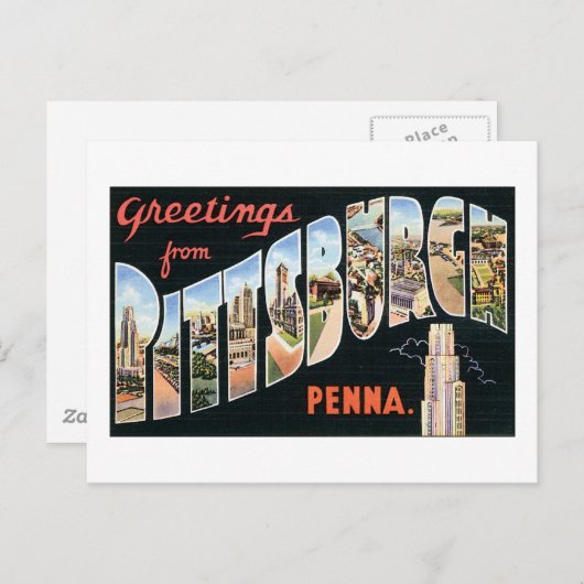 Groeten uit Pittsburgh, Penna Briefkaart (Voorkant / Achterkant)