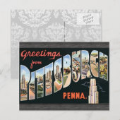Groeten uit Pittsburgh Penna,  Briefkaart (Voorkant / Achterkant)