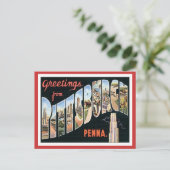 Groeten uit Pittsburgh, Pennsylvania Briefkaart (Staand voorkant)