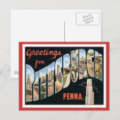 Groeten uit Pittsburgh, Pennsylvania Briefkaart (Voorkant / Achterkant)