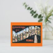 Groeten uit Pittsburgh, Pennsylvania Briefkaart (Staand voorkant)