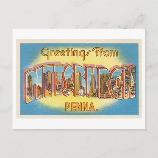  groeten uit Pittsburgh, Pennsylvania Briefkaart (Voorkant)