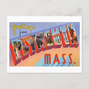  groeten uit Plymouth, Massachusetts Briefkaart