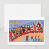  groeten uit Plymouth, Massachusetts Briefkaart (Voorkant / Achterkant)