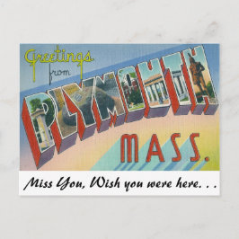 Groeten uit Plymouth, Massachusetts Briefkaart