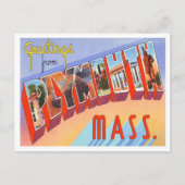 Groeten uit Plymouth, Massachusetts Travel Briefkaart (Voorkant)