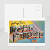  groeten uit Port Deposit, Maryland Briefkaart (Voorkant / Achterkant)
