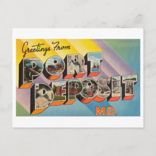  groeten uit Port Deposit, Maryland Briefkaart