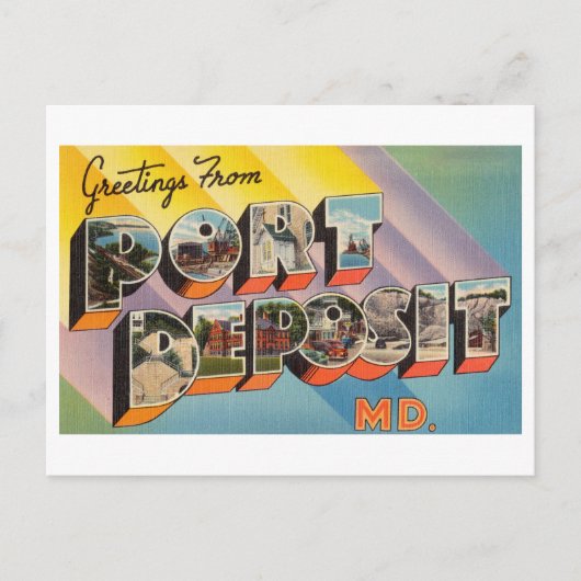  groeten uit Port Deposit, Maryland Briefkaart (Voorkant)