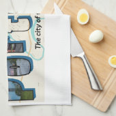 Groeten uit Portland Keuken Handdoeken (Quarter Fold)