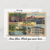 Groeten uit Portland, Maine Briefkaart (Voorkant / Achterkant)