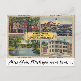 Groeten uit Portland, Maine Briefkaart