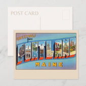 Groeten uit Portland Maine  Grote Letter Briefkaart (Voorkant / Achterkant)