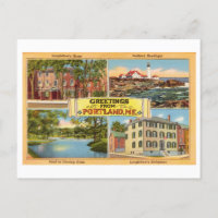 Groeten uit Portland, Maine, Vintage Travel