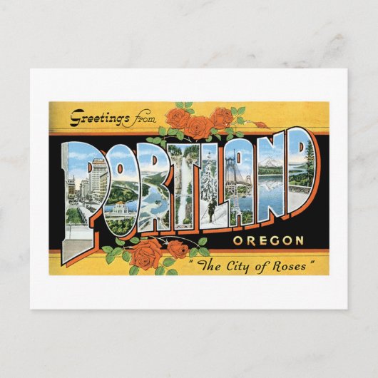 Groeten uit Portland, Oregon. Briefkaart (Voorkant)