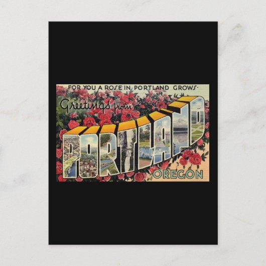 Groeten uit Portland Oregon Briefkaart (Voorkant)