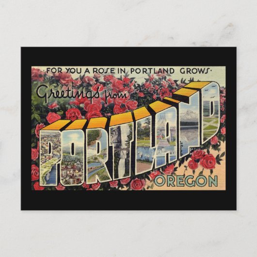Groeten uit Portland Oregon Briefkaart (Voorkant)