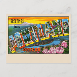 Groeten uit Portland, Oregon Grote Letter Briefkaart
