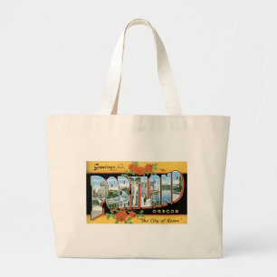 Groeten uit Portland, Oregon. Grote Tote Bag
