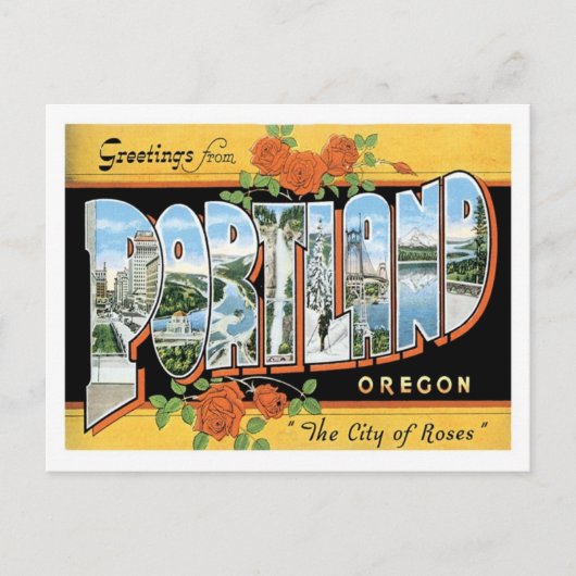 Groeten uit Portland Oregon US City Briefkaart (Voorkant)