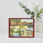 Groeten uit Portland, Vintage Maine Briefkaart (Staand voorkant)