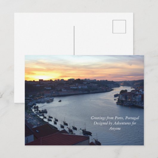Groeten uit Porto, Portugal Briefkaart (Voorkant / Achterkant)