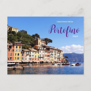 Groeten uit Portofino Italië Ansichtkaart   Briefkaart