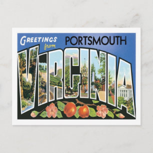 Groeten uit Portsmouth Virginia US City Briefkaart