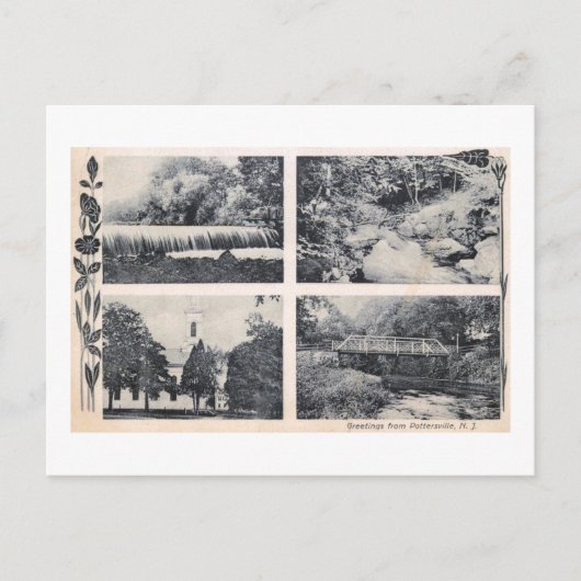Groeten uit Pottersville NJ 1910  Briefkaart (Voorkant)