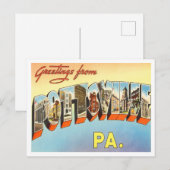 Groeten uit Pottsville, Pennsylvania Travel Briefkaart (Voorkant / Achterkant)