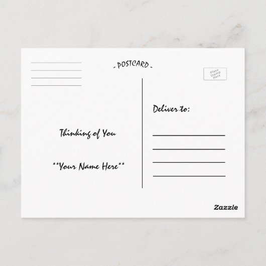 Groeten uit Praag! Briefkaart (Achterkant)