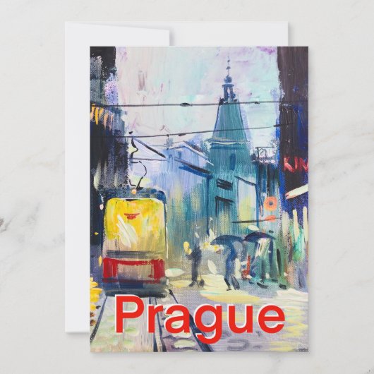 Groeten uit Praag Feestdagenkaart (Voorkant)