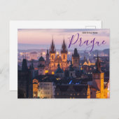 Groeten uit Praag Schilderachtig Briefkaart Tsjech (Voorkant / Achterkant)