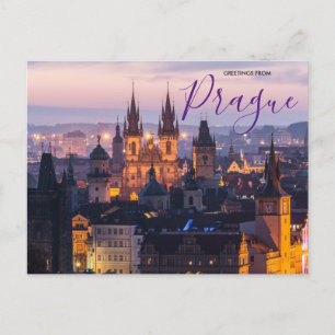 Groeten uit Praag Schitterende ansichtkaart Tsjech Briefkaart