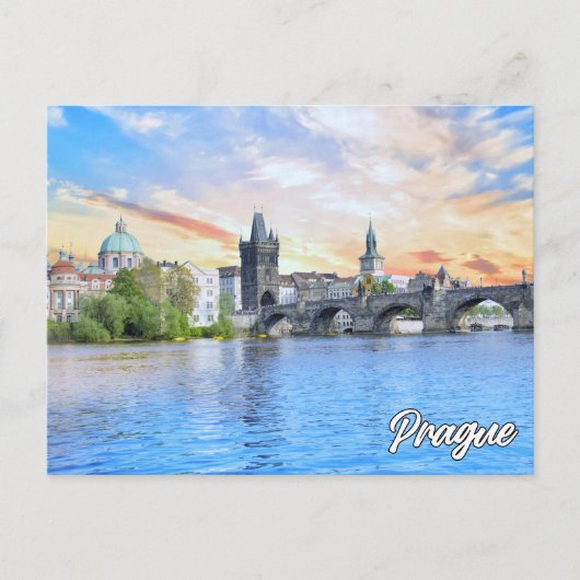 Groeten uit Praag, Tsjechië Briefkaart (Voorkant)